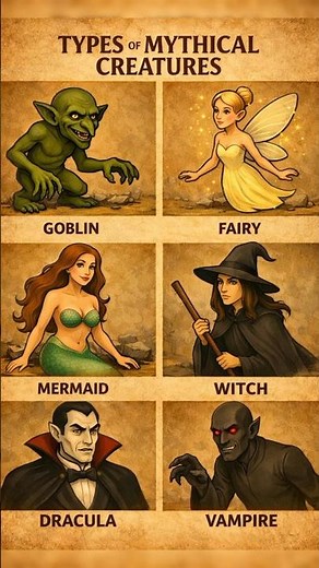 Types of Mythical Creatures Explained 🧙‍♀️🧜‍♀️ | Fantasy Creatures #shorts