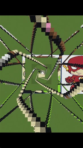 Satisfying Sand Art in Minecraft! Making Ben-10 Pixel Art #shorts #gaming #minecraft