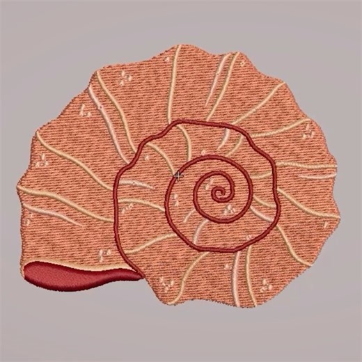 Stitching Blues on Instagram: "Ocean Seashell Machine Embroidery Design In 3 Sizes Includes Snap Tab Eyelet🐚 #seashellembroidery #machineembroiderydesigns #oceanembroidery #mermaidcore #tropicalembroidery"