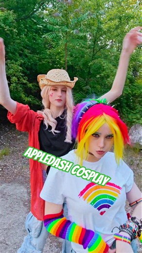 Appledash as requested | Rainbow Dash & Applejack ‪@shinigamisara‬ #cosplay #shorts #mlp