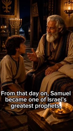The Boy Who Heard God’s Voice! 😱 | Samuel Bible Story#faith #shorts