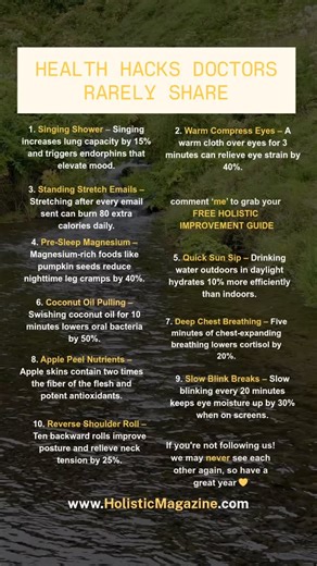 HEALTH HACKS DOCTORS RARELY SHARE #holisticmagazine | Holistic Magazine