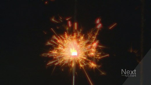 How hot is a sparkler, even after it loses its sparkle?