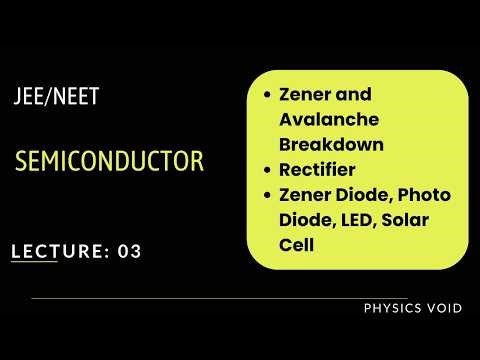 Semiconductor I Lecture 03 (Zener,Avalanche, Rectifier, Zener diode,Photo Diode, LED Solar Cell)