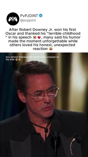 Robert Downey Jr. thanking his “terrible childhood” in his Oscar speech had 😭❤️ #RobertDowneyJr