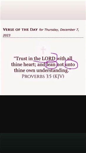 📖 Trust in the Lord • Proverbs 3:5 • KJV Bible Verse Today