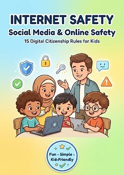 Internet Safety & Digital Citizenship Posters | Social Media Safety |15 Rules A4