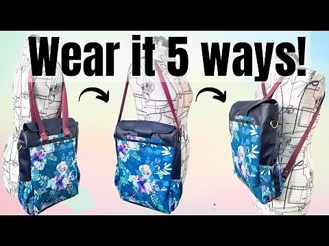 Convertible Tote to BackPack DIY Bag Tutorial - The Maggie Switch Bag Pattern