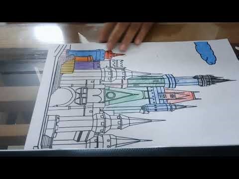 Coloring Pages of Colorful Buildings 2 Soft Feeling