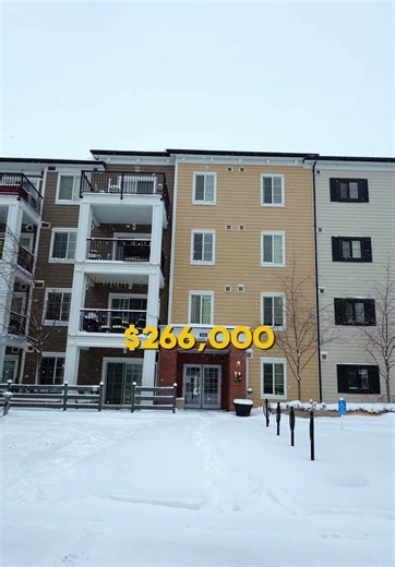 Here's what $266,000 could get you in Calgary, Alberta! 🏡 This 2-bed, 2-bath condo in the community of Legacy was recently purchased by one of our clients. At 769 sq ft on the second floor, it also comes with underground parking and a storage locker included. Here's the full breakdown of what it costs to own this unit: 💵 Price: $266,000 🔑 Down payment (5%): $13,300 🏠 Mortgage (30 years at 3.7% variable): $1,207/month 📑 Property tax: ~$170/month 🛡 Insurance: ~$40/month 🏢 Condo fees: $470/m