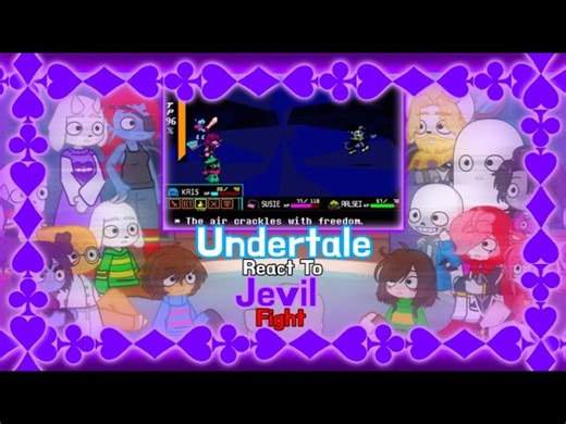 Undertale React To Deltarune Jevil Fight (Request) __ GachaLife 2