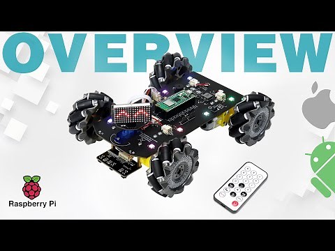 Freenove Mecanum Wheel Car Kit for Raspberry Pi Pico 1 2 W [Overview] Dot Matrix Obstacle Avoidance