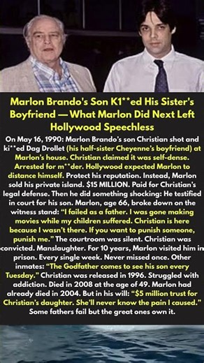 Marlon Brando's Son K1**ed His Sister's Boyfriend #marlonbrando #celebritylife #hollywood