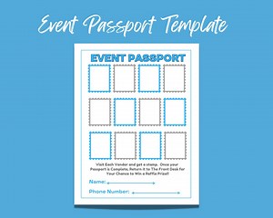 Event Passport Template: Health Fair Activity (digital Download) - Etsy
