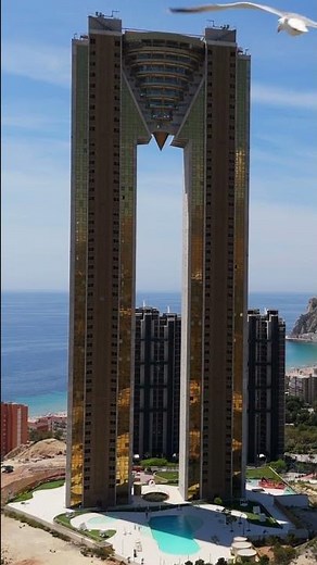 The iconic Intempo Tower in Benidorm, Spain — shot with a drone 4K #benidormpalace #benidorm #spain
