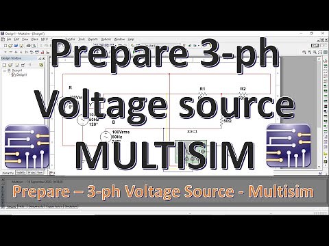 How to prepare 3 phase voltage source in multisim| Multisim Tutorial | Mruduraj