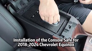 KEREN Center Console Gun Safe - Console Gun Vault Compatible with Chevrolet Equinox 2018-2024, High Security Armrest Lock Box with Fingerprint Lock with Key