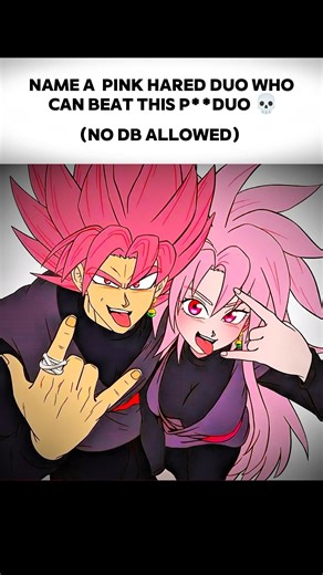 Name A Pink Haired Duo Who Can Beat Goku Black💀.#anime#fun #manga#goku#black#funny #dbz#memes#shorts