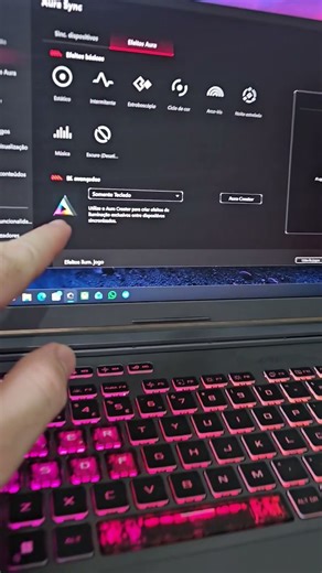 Desliguei a fita de led inferior do meu asus rog strix g16