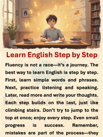 Learn English Step by Step #listeningenglish #english #readingenglish #learn #learnenglish