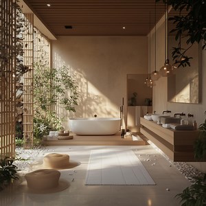 Custom Master Bathroom Design – Modern Minimalist Style | 3D Interior Rendering - Etsy