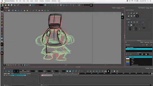 2D animation tutorial inbetweens and key frames
