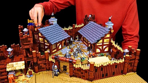 用乐高积木建造一个中世纪军营