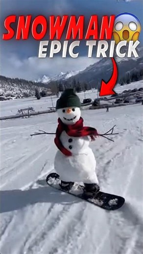 This Snowman Just Pulled Off a 360 Flip 😂