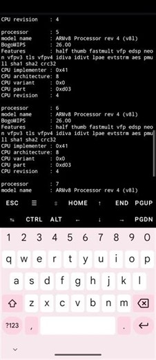 Check Your Device's CPU Info Using termux app