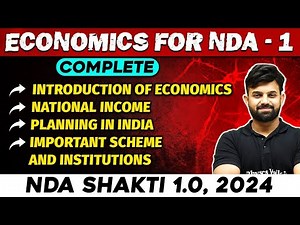 NDA Economics : Introduction, National Income, Important Scheme | NDA 1, 2024 | Defence Wallah