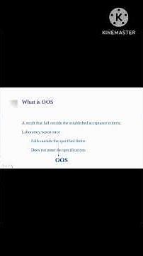 What is OOS in pharma industry
