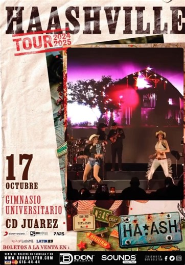 ❤️✨HA-ASH en Ciudad Juárez✨❤️ Con su #HAASVILLE Tour 2025. ¡Compra tus boletos HOY mismo! 🎟️ ✨ 🗓️ Viernes 17 de octubre 📍Gimnasio Universitario 🎟️ Venta de boletos en Don Boleton , Sounds y en línea : https://ventas.donboleton.com/eventperformances.asp?evt=3269 Hanna y Ashley te invitan🫶 #HaAsh #ciudadjuarez #LatinME #latinko #conciertosdeciudadjuarez | Conciertos de Ciudad Juárez