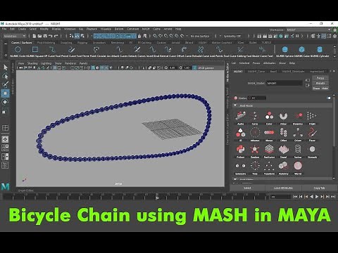Bicycle Chain Tutorial (War tanker Chain) using MASH Curve tool in Autodesk MAYA