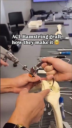 Acl hamstring graft how it's made... #acl #aclsurgeryrecovery #aclrehab