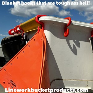 16K views · 37 reactions | Blanket hooks that will last and large enough to hold multiple blankets. ⚡️落⚡️ Check them out at: lineworkbucketproducts.com | Line Work Bucket Products | Facebook