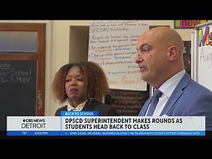Detroit Schools superintendent Nikolai Vitti visits schools on first day of class