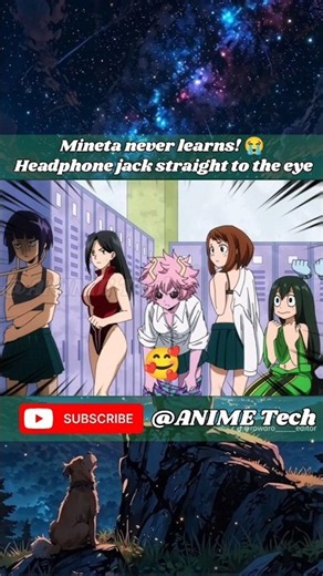 Mineta never learns! 😭 Headphone jack straight to the eye! #anime #art #automobile #asmr #animals