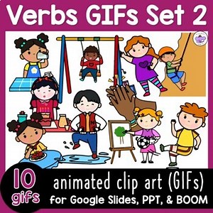 Animated GIFs Verbs SET 2 | Action Words GIF