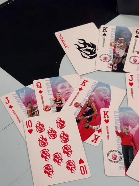 first 7,500 fans in attendance tonight will receive a deck of cards that feature the legacy Fire team🔥🃏