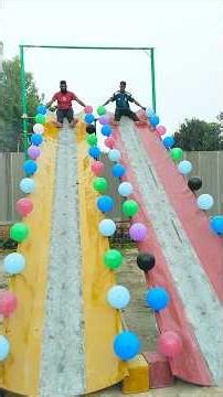 Who Survives the Craziest Balloon Obstacle Course🏆