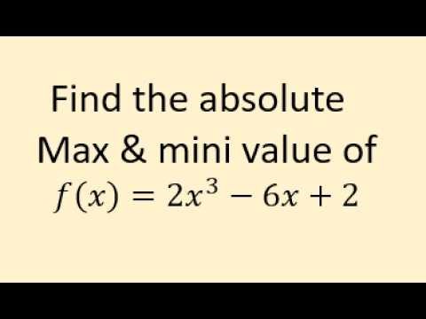 تطبيقات تفاضل | إيجاد القيم العظمى و الصغرى المطلقة خلال فترة محددة للدالة | Ex 14