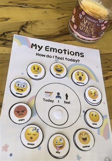 Interactive Emotions Check-In Poster for Kids