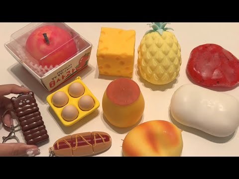 [💸Squishy💸] 천호 문구거리에서 산 말랑이, 슬랑이, 키캡 가지고 놀면서 자막으로 떠들기ASMR