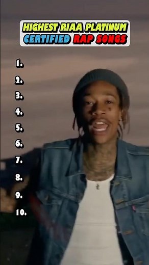 HIGHEST PLATINUM Certified Rap Songs
