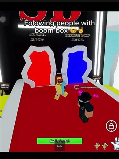 Folowing people with boombox part 1 #roblox #troll
