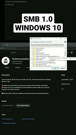 SMB 1.0 WINDOWS 10 #pctips