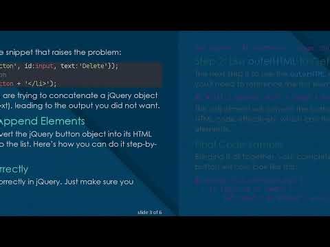 How to Append Text and a Button to a List Item with jQuery