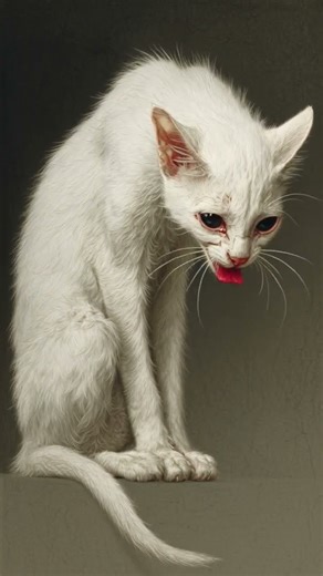 Sick Cat Vomits Until Tears Fall from Its Eyes – Heartbreaking Moment #shorts #catsick