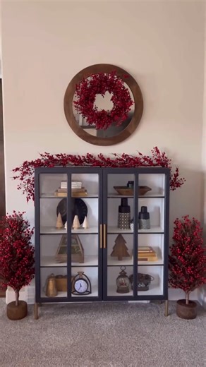 ❤️ The Red Berry Collection brings your holiday home to life —  a wreath for your door,  a garland for your mantel, and  two Red Berry Tree for that cozy corner. ✨ | Adivra | Facebook