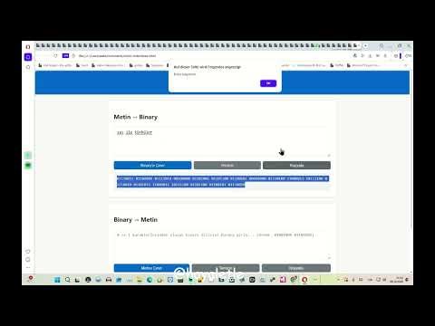 Yazılım Sazkomando binär to text html sayfasında #html #php #python #c #c+ #sazkomando #software